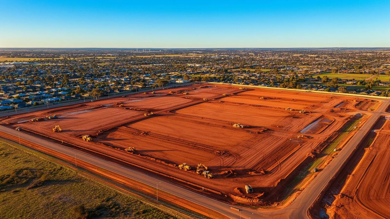 Industrial land development earthworks