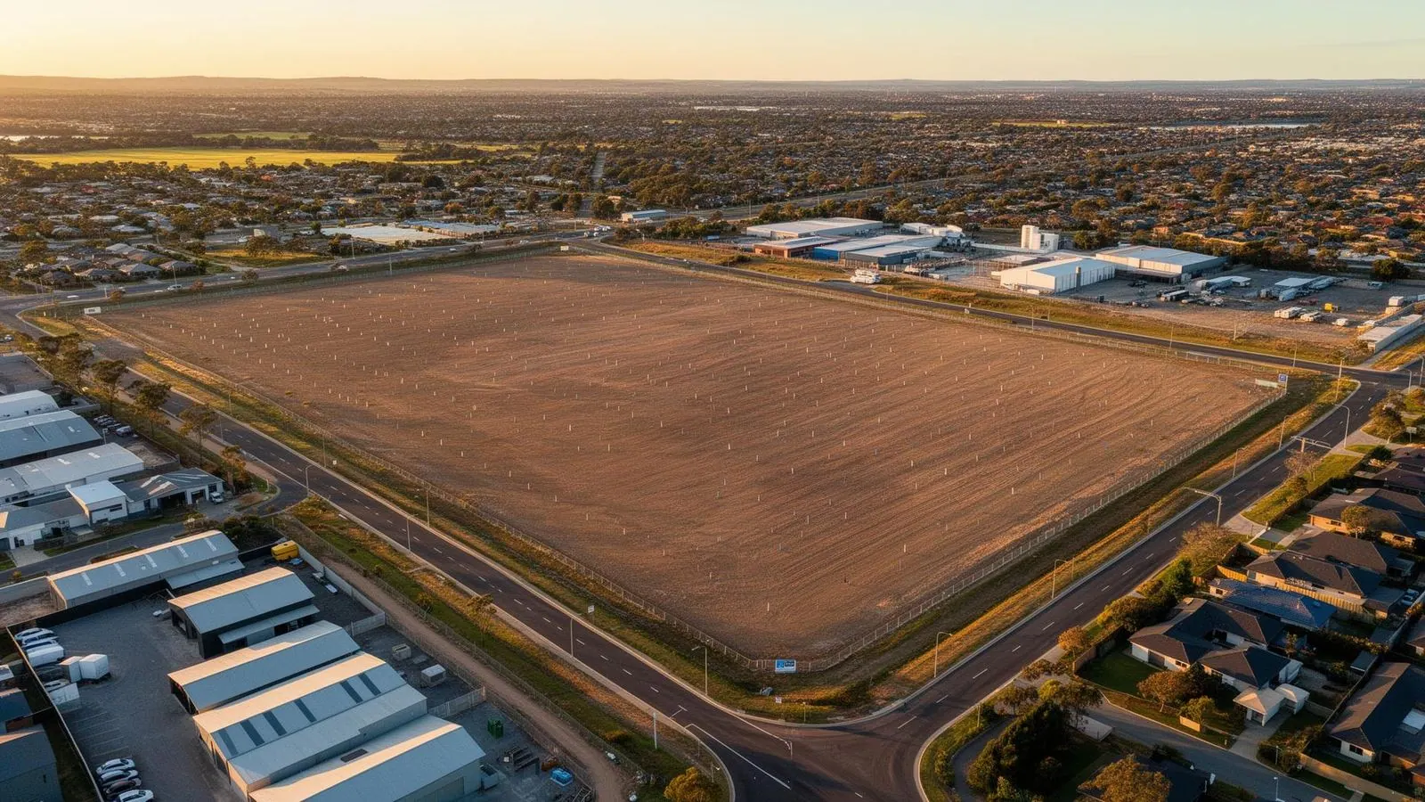 Vacant industrial land ready for development