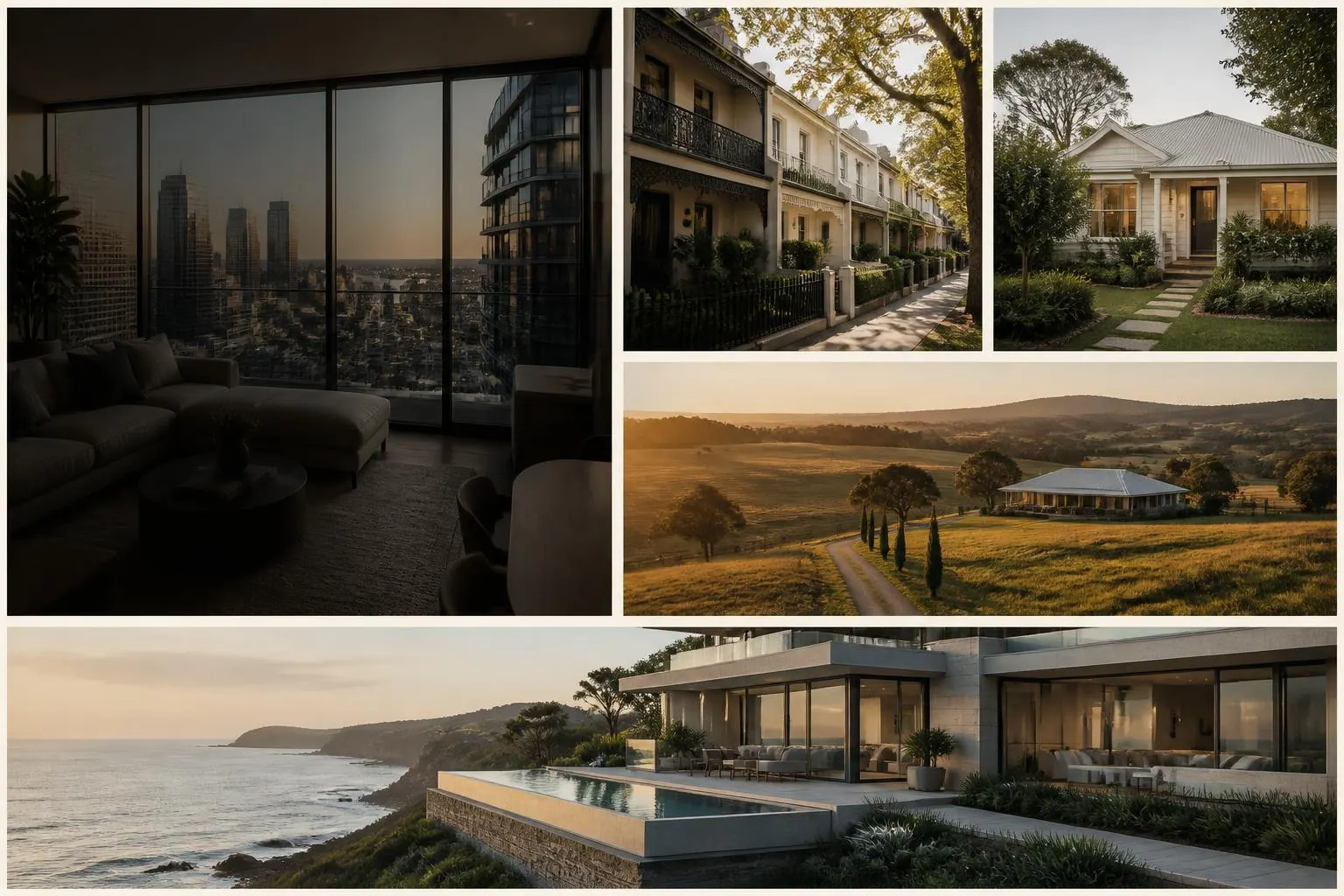 City, urban, residential, rural and luxury property website possibilities