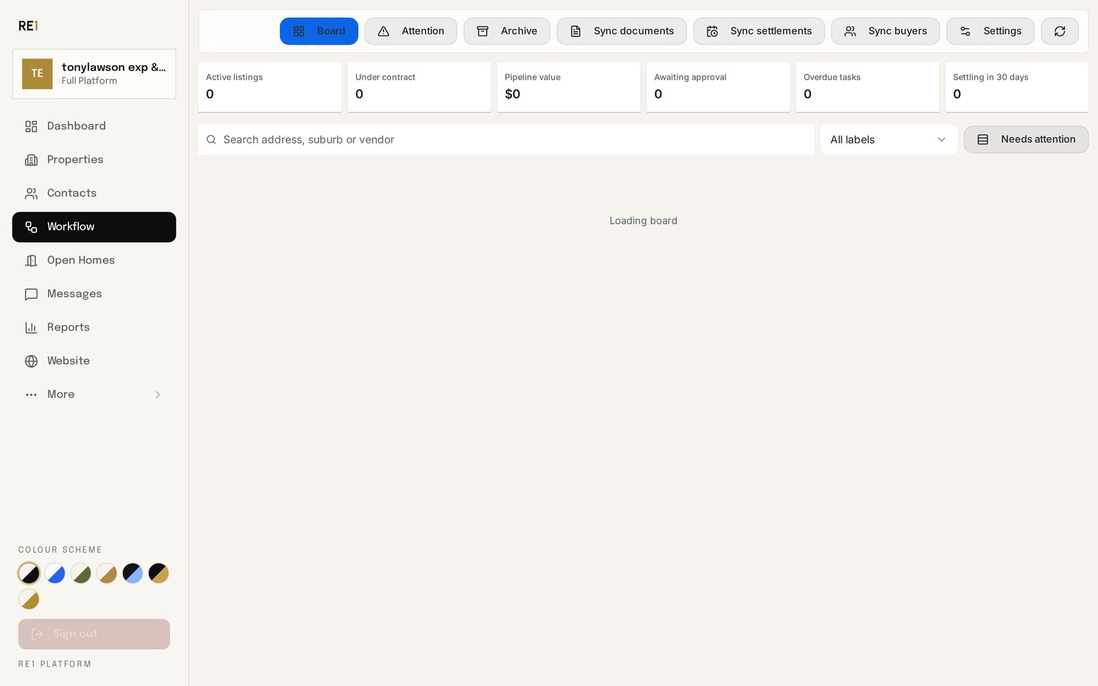 Trello styled workflow board integrated with the CRM